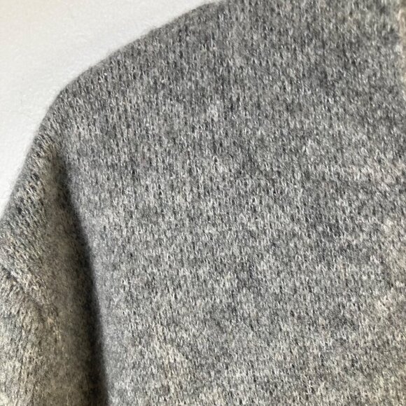 Womens Chicos Wool Blend Zip Cardigan Animal Print Gray Pink Metallic L - Picture 7 of 10